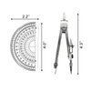 BlingKingdom Drawing Compass Set with Lead Refills and Eraser Maths Protractor Set Metal Math Geometry Kit Stainless Steel Scribing Tool for Architects Engineers Secondary School Students Teacher