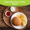 three leaf 7" BAGASSE ROUND PLATE, 50 Ct. Heavy-Duty- Super Strong- Natural- Eco-Friendly Disposable Bagasse Plates, 100% Biodegradable Eco-Friendly,Bagasse 7 inch Plates