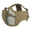 OneTigris 6" Foldable Half Face Airsoft Mesh Mask with Ear Protection, Military Tactical Lower Face Protective Mask (Tan)