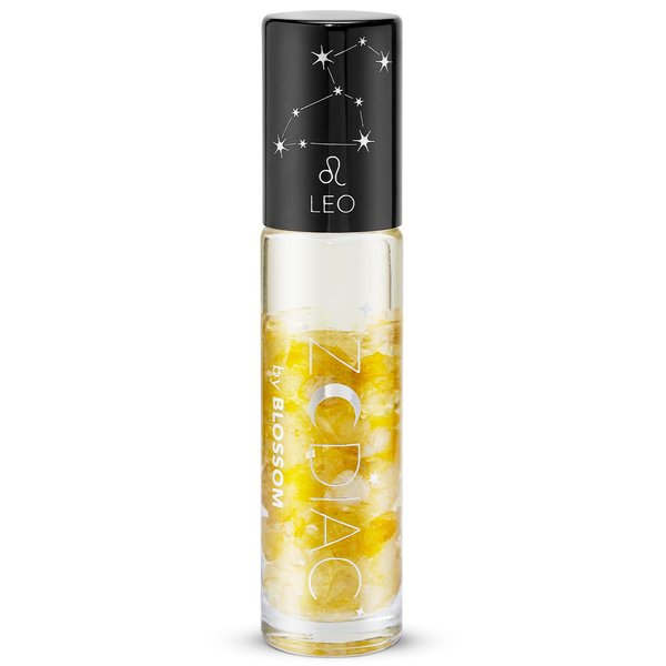 Blossom Zodiac Sign Vanilla Scented Moisturizing Roll-On Lip Gloss with Crystals, Made in USA, 0.20 fl. oz./5.9ml, Leo