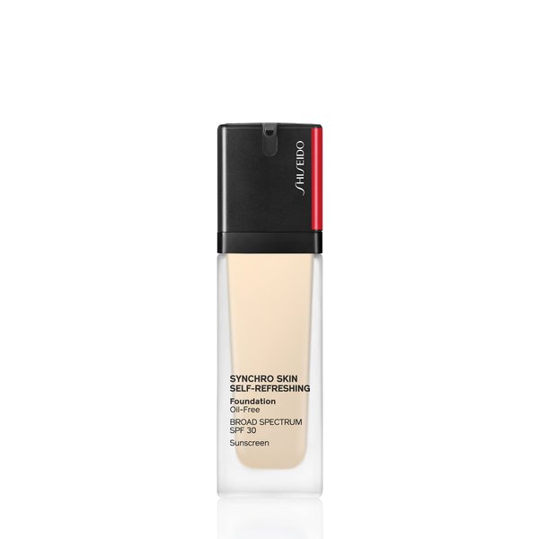 Shiseido Synchro Skin Self-Refreshing Foundation SPF 30, 110 Alabaster - Medium, Buildable Coverage + 24-Hour Wear - Waterproof & Transfer Resistant - Non-Comedogenic