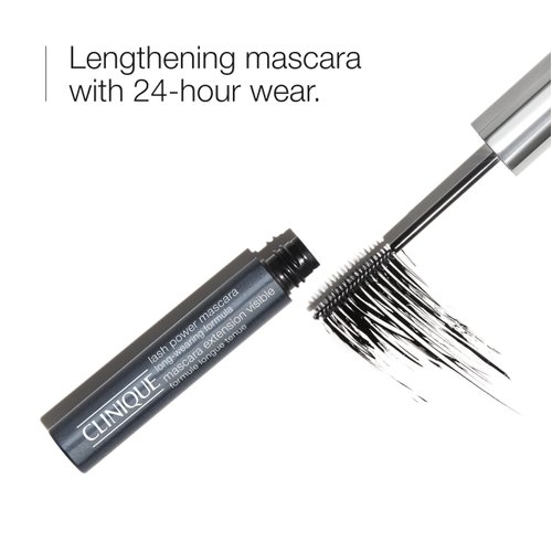 Clinique Lash Power Tubing Mascara Long-Wearing Formula | Lengthening, Smudge-Proof + Safe for Sensitive Eyes, Dark Chocolate