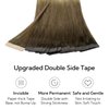 HOTBANANA Tape in Hair Extensions, 18 Inch Tape in Hair Extensions Human Hair 20pcs 50g Walnut Brown to Ash Brown and Bleach Blonde Balayage Tape Hair Extensions Straight Human Hair Tape in Extensions