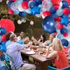 Julliz 142pcs Red White and Blue Balloon Arch Garland Kit, Navy Blue for Blue 2024 Graduation Decorations July 4th Birthday Baseball Nautical Theme Party Flag Party Election Party