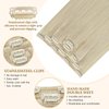 Clip in Hair Extensions Human Hair Straight Platinum Blonde 22 Inch Clip on Hair Extensions Natural Remy Brazilian Clip ins Real Human Hair Extensions for Women Invisible Double Weft 60G 5 PCS