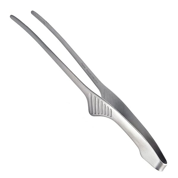 Shimomura Planning 35689 Tongs, Easier to Use than Vegetable Chopsticks (Made in Japan), Dishwasher Safe, Floating Tip, Slim and Easy to Grab, Anti-Slip, Grasping, Stainless Steel, Total Length: 9.4