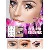 16pc /8 Pairs set Eye Shadow Temporary Eye Tattoo Stickers Women Halloween Party Eye Makeup Stickers Face Waterproof Fake Eyeshadow Eyeliner Tool