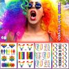 Rainbow LGBT Temporary Tattoos Stickers Pride Day Body Art Tattoos Decals for Men Women Face Body Arm Waist Decoration Waterproof Tattoos Stickers DIY Gay Pride Party Supplies 20 Sheets