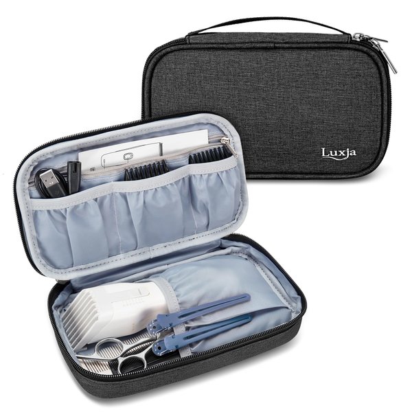 LUXJA Hair Clipper Case for Men, Hair Cutting Kits Bag for Cordless Hair Clipper (Suitable for Home or Travel Use, Bag Only), Black