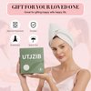 UTJZIB Ultra-Absorbent Microfiber Hair Towels-2Pack Hair Towel Wrap for Women, Turbie Twist Hair Wraps, and Versatile Microfiber Towels for Effortless Drying (Light Gray)
