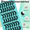 25MM Faux Mink Lashes 21 Pairs Strip Eyelashes D Curl Wispy Lashes Dramatic Eyelashes Soft &Matte Thick Russian Eyelashes Natural Cat Eye Look Lashes By Anforlin