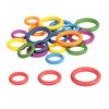 TickiT-73977 Rainbow Wooden Rings - Set of 21 - 3 Sizes - Counting and Sorting Rings - Loose Parts Wooden Toy for Babies and Toddlers 10m+ - Inspire Curiosity and Open-Ended Play