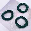 MAXFEEL 100% 22Momme Pure Mulberry Silk Hair Scrunchie Width 1.3cm with Elastic Band Women SIlk Hair Ties (1.3CM-Green-3PCS)
