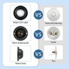 Dreyoo Round Metal Doorbell Push Button, Black Wired Lighted Up LED Doorbell Button Replacement Solid Iron Doorbell for Home Front Door