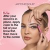 JAPONESQUE Brow Builder Kit, Includes Brow Lamination Spatula with Tweezers, 5 Brow Stencils and Brow Brush for Application of Gels, Waxes and Eyebrow Makeup