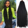Passion Twist Hair 30 Inch: Water Wave Crochet Hair for Black Women-Long Bohemian Passion Twists Braiding Hair Extensions (8 Packs,1B)