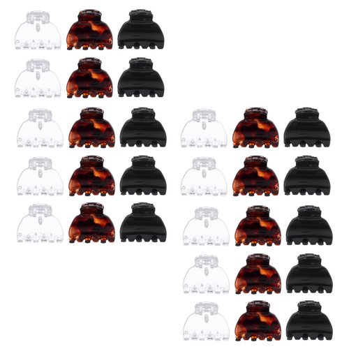 Expressions 30pc Assorted Hair Clips Set - Clear, Tortoise Shell & Black Clips, No Damage Hair Claw Clips Variety Pack | Professional Quality Claw Clip Hair Accessories, Everyday Clips for Women