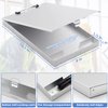 Metal Clipboard with Storage,Form Holder Portfolio Aluminum Metal Binder with High Capacity Clip Posse Box Self Locking Latch -14 x 9.25 inch Size Clipboard for Office Business Professionals Stationer