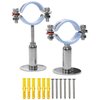 AKIHISA 2 Inch Wall Mount Ceiling Mount Pipe Support,2 Pcs Adjustable Stainless Steel Pipe Bracket Clamp Range 48-51mm(50+50mm)