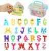 Alphabet Letters Learning Suction Toys: ABC Silicone Baby Bath Toys, Bathtub/Windows/Car/Travel Toys for Toddlers 1-3, Preschool Educational Montessori Sensory Toys for 1/2/3 Year Old