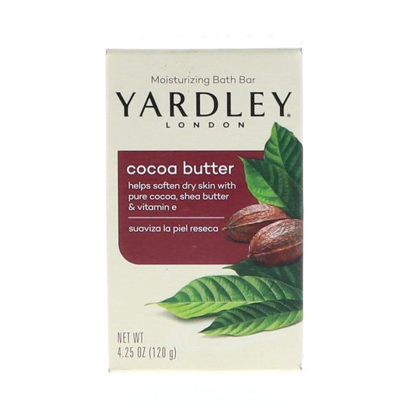 Yardley London Pure Cocoa Butter & Vitamin E Bar Soap, 4.25 Ounces /120 G (Pack of 6)