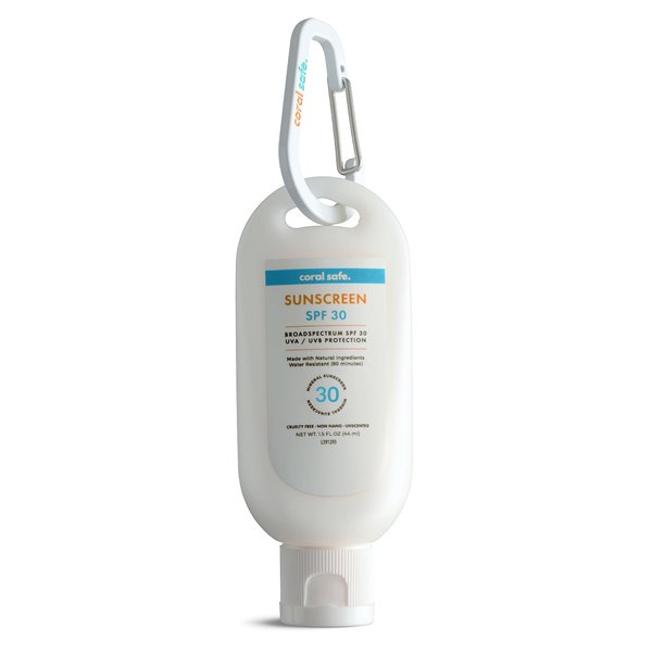 Reef Safe Sunscreen SPF 30 Mineral Travel Face Lotion, Hawaii & Mexico Approved, Biodegradable, Zinc, Oxybenzone & Octinoxate Free, Water Resistant, Made in USA with Natural Ingredients by Coral Safe