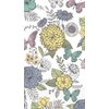 Amscan Butterfly Sketch Disposable 2 Ply Paper Guest Towels Tableware (16 Piece), 8" x 4.5", Pastel