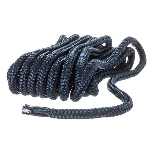Seachoice Double-Braid Nylon Dock Line w/Eye Splice, Pre-Shrunk, Heat Stabilized, 3/8 in. X 20 Ft., Navy Blue