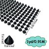 Yhsheen 1 Yard Sew Stitch On Spike Stud Rivet Flat-Back Punk Rock Trim Ribbon mesh Bead Craft (Black)