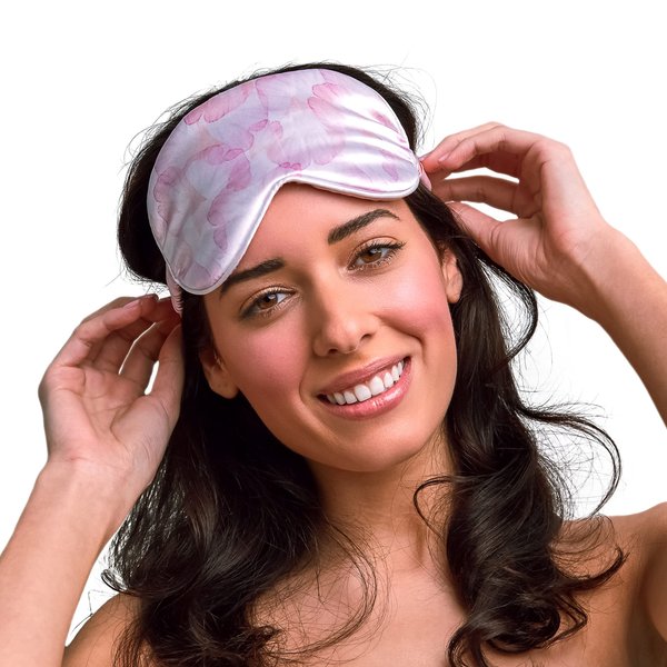 GRACE & COMPANY Pure Satin Eye Mask for Sleeping and Travel.Silky Smooth Sleep Mask-Arabella