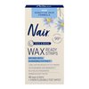Nair Sensitive Hair Remover Wax Ready Strips, Face and Bikini Hair Removal Wax Strips, 40 Count