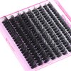 TOOCHUNAG Fluffy Lash Clusters Thick Cluster Eyelash Extensions 80D DD Curl Individual Lashes Clusters Wispy Eye Lash Extension DIY at Home(10-18mm)