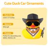 wonuu Car Rubber Duck Ornament Cool Car Accessories Duck Car Dashboard Decoration Special Prop Cowboy Hat Necklace, AK47