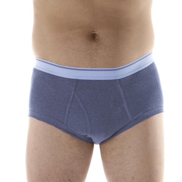 Wearever Incontinence Underwear for Men - Reusable & Washable Men's Bladder Control Briefs with Regular Absorbency - Leak Proof Underwear (Single Pair) (Gray) (XL) (Waist 42-44)