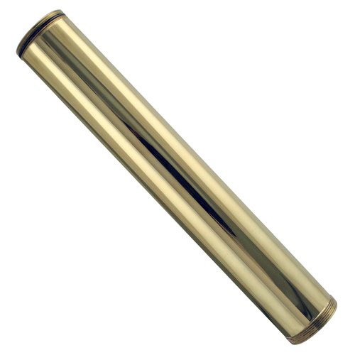 Westbrass D419-01 1-1/4" OD x 12" Double End Threaded Lavatory Sink Drain Extension Tailpiece, Polished Brass