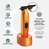 Cocco Hyper Veloce Pro Trimmer, Digital Gap Graphene Blade Edger, High-Torque Brushless BLDC Motor, Cordless, All-Metal Design, Lithium-Ion Battery, Charging Base Included, Orange