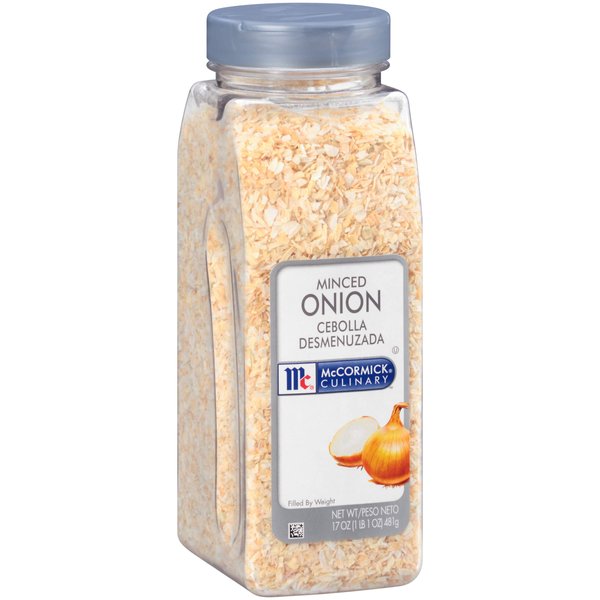 McCormick Culinary Minced Onion, 17 oz - One 17 Ounce Container of Dried Minced Onion Flakes, Perfect for Soups, Sauces, Meatballs, Relishes and Casseroles