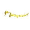 Fairy 1st Birthday Party Decorations,Golden glittery Fairy Happy 1st Birthday Party Supplies,Fairy Party Garden Decoration for Fairy Theme Birthday Party, 1st Anniversary Party Decorations Supplies
