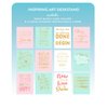 Eccolo Inspirational Cards Set with Wooden Display Stand - 12 Boxed Daily Words Encouragement Cards, Daily Love Cards for Self-Love and Mindfulness, Home or Office Desk Decor (5 x 6.75 inches)