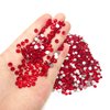 Honbay 1440PCS 5mm ss20 Sparkly Round Flatback Rhinestones Crystals, Non-Self-Adhesive (Red)
