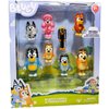 Bluey Family and Friends Figure 8-Pack: Articulated 2.5 Inch Action Figures; Bluey, Bingo, Bandit (Dad), Chilli (Mum), Coco, Snickers, Rusty and Muffin Official Collectable Toy