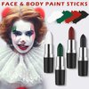 QIUFSSE White Black Red Green Face Paint Sticks,4 Colors Eye Black Sticks for Baseball Softball Football,Professional Face Body Paint for Skin,Halloween Face Paint Makeup for Adults and Kids