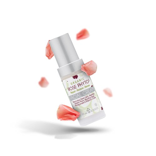 Peak Scents Anti-Aging Face Cream with Organic Phyto³ - Natural Moisturizer, Collagen and Retinol Infused, Vitamin C Enriched, Hyaluronic Acid Serum for Vibrant Skin - Airless Pump (1 fl. oz)