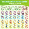 SmarLearnio First Words Memory Game,72PCS Match Game Baby Toddler Flash Card Games for Kids Learn to Read Spelling Reading Speech Therapy Toys Educational Preschool Kindergarten Learning Activities