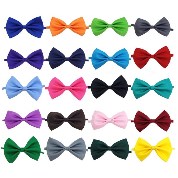  Glittermall  Solid Color Adjustable Boys Kids Bow Tie Collection - 20 Mixed Color/20pcs