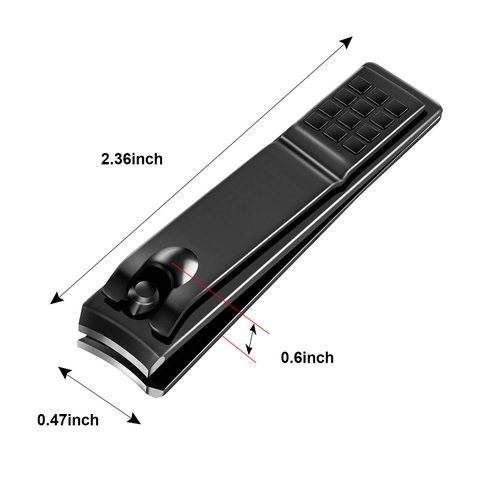 Yaomiao 12 Pieces Nail Clipper Set Stainless Steel Nail Cutter Fingernails and Toenail Clipper Cutter for Women Men (Black)