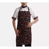Household Decor Aprons with Pockets, Dish Washing Grooming Chef, Commercial and Home Use, Unisex, Eco Friendly, Elegant, for All Holidays and Occasions. (Red Chili Print, 100% Waterproof Polyester)