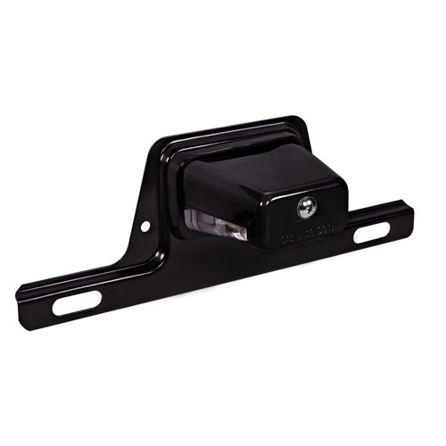 TRUE MODS Black LED License Plate Light for Boat Trailer [Bracket Mount] [DOT FMVSS 108] [SAE L] [Waterproof] [12V DC] Universal Submersible Tag Lamp for Car Work Utility Flat Bed Box Semi Truck RV
