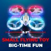 Force1 UFO 4000 Mini Drone for Kids - LED Remote Control Drone, Small RC Quadcopter for Beginners, 2.4GHz Remote Control, 360 Flips, 2 Speed UFO Drone, 2 RC Drone Toy Batteries, Flying Drones for Kids