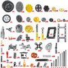BrickBounty 846 Pcs Technical-Parts Compatible with Technic Set, Tires Wheels Frame Liftarm Beam and Pins, MOC & STEM Replacement Kit for Technic-Building-Blocks
